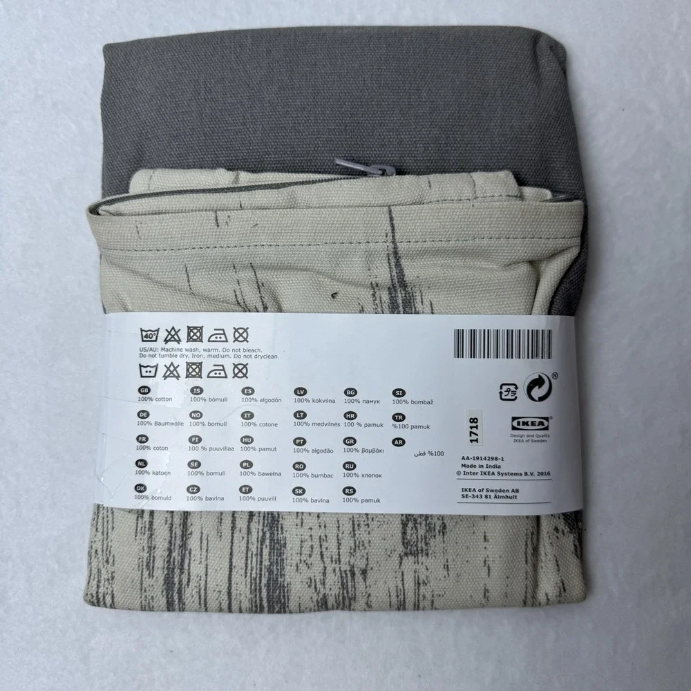 New Ikea‎ Slojgran Gunnel Sahlin Gray Pillow Cover 20